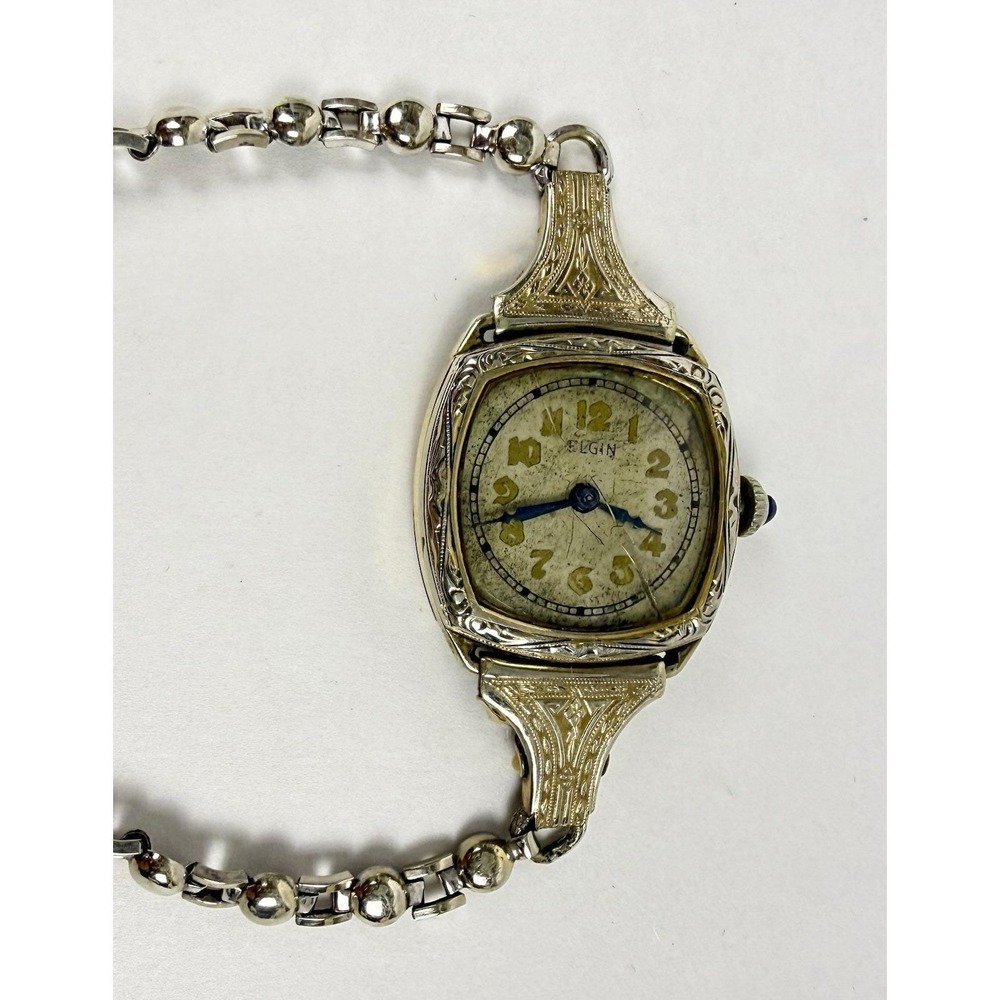 1930's Lady Elgin Art Deco Design Watch 14K Gold filled 15 Jewels Stunning